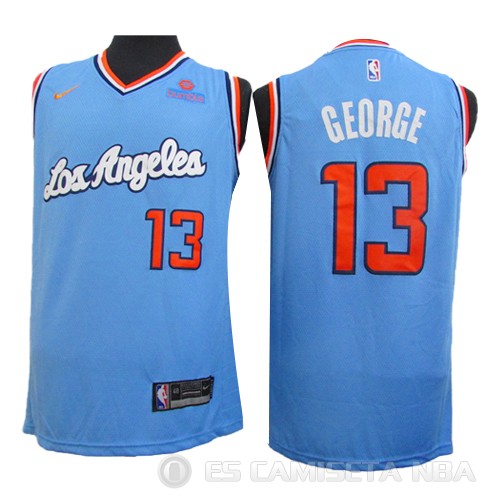 Camiseta Paul George #13 Los Angeles Clippers 2019-20 Azul - Haga un click en la imagen para cerrar